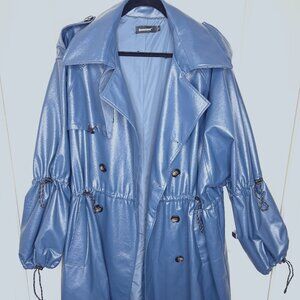 Vegan Leather Trench Coat